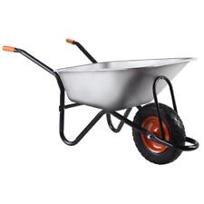 Brouette acier 120kg 60L fuxtec chariot transport jardin outils roue pneumatique