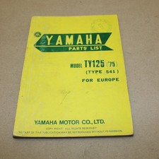 PARTS LIST YAMAHA TY 125 type 541 1975 ->  CATALOGUE PIECES DETACHEES LISTING