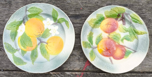 Assiettes barbotine - 2, en