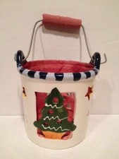 Bath & Body Works Coynes & Company Holiday Bucket Candle Holder Luminary 