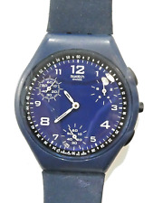 A Scarce 2001 Swatch Watch THINCRO OUTRAGE Skin Chrono SUYN100, Mint, Box Papers