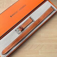 Apple Watch Hermes Fauve Leather Double Tour Strap 41/40/38/42 mm with box