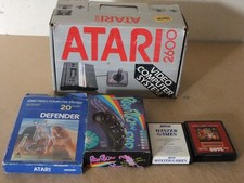 ATARI 2600 VIDEO CONSOLE COMPUTER SYSTEM NEW + 3 GAMES No. 3 GAMES + PAD