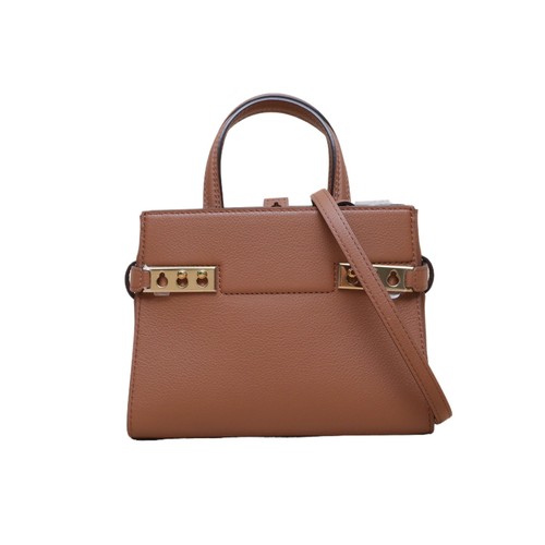 Delvaux brown gold hardware - gold,
