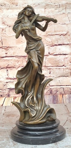 Handcrafted bronze violinist - handcrafted,