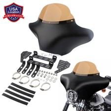 For Harley Softail Road King Batwing Fairing Windshield Hardware Kit Matte Black