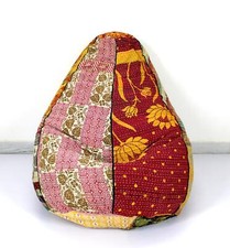 Handmade Vintage Cotton Floral Bohemian Hippie Bean Bag Gypsy Ottoman Pouf