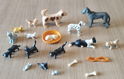 Playmobil lot chiens et - ,