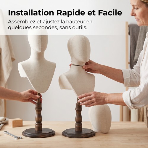 Tête mannequin féminin - tête,