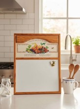 Vintage French Kitchen Slate - Wood Reversible Memo Painting for Felt