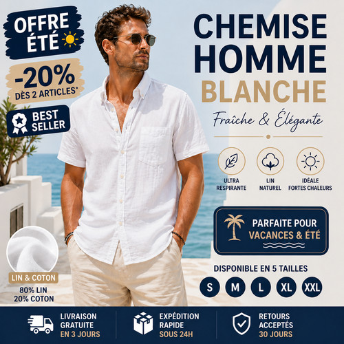 Chemise homme blanche - homme,