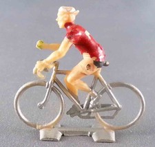 Cofalu (60s) - Plastic Cyclist - Team Red White Strip Hand Can 