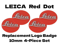 Lot de 4 badges logo Leica rouge pour appareil photo M6 M7 M8 M9 M10 diamètre...