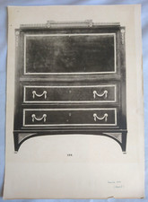 ANCIENNE GRAVURE 19 siècles MEUBLE D ART SECRETAIRE DAVID époque  LOUIS XVI