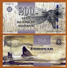 Faeroe Faroe Islands, 200 Kronur, (ND) 2011, P-31, UNC   Moth