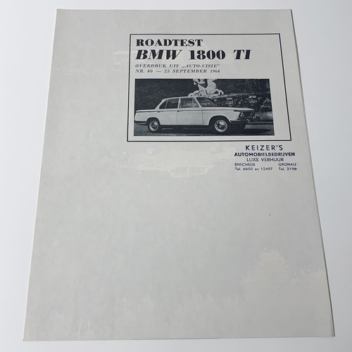 Bmw 1800 road test 1964 - ti,