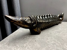 Ancienne carafe en céramique URSS poisson esturgeon avec tasses