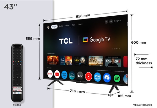 Téléviseur tcl 43p7k - téléviseur,
