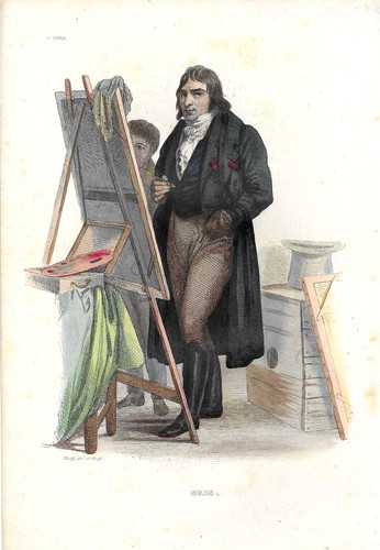 Gravure xixème peintre a - -,