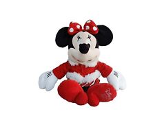 Disney Store Minnie Mouse Winter Christmas Outfit Plush Toy 2010 Red & White 17"