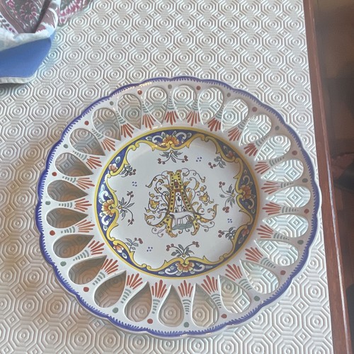Assiette ajouré - , en