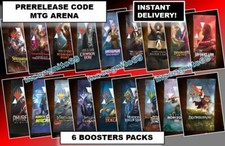 MTG ARENA CODE CARD 6 Booster PRERELEASE DUSKMOURN BLOOMBURROW OUTLAWS KARLOV