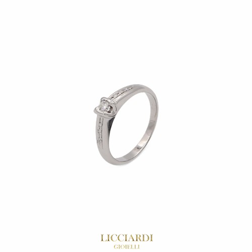 Bague solitaire femme - or, blanc