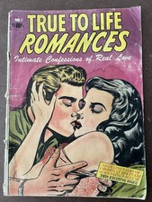 TRUE TO LIFE ROMANCES 9 1951 LB COLE CLASSIC COVER STAR COMIC "LOVES LAST LAUGH"