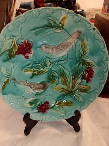 Assiette barbotine décor - assiette,