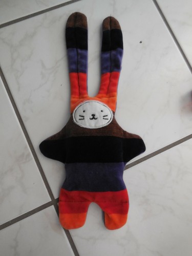 284 doudou lapin rayé - 284/,