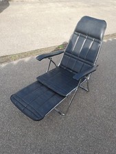 Vintage MAULE MARGA AIRSTREAM Reclining Folding Chair Footrest Design 1970