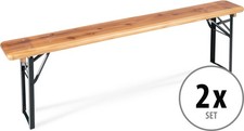 2x Banc Bois Pliant Léger