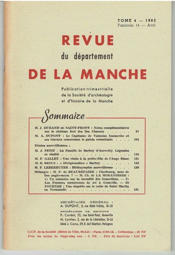 Revue manche fasc 14 - revue, la
