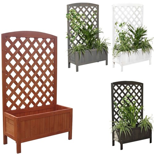 Jardinière avec treillis - , pots