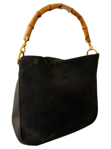 Gucci bamboo suede handbag - gucci,