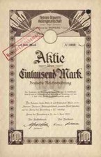 Hennen Brewery AG Adolf Schröder 1923 Henne Naumburg Saale VEB Dessau 1000 Mark