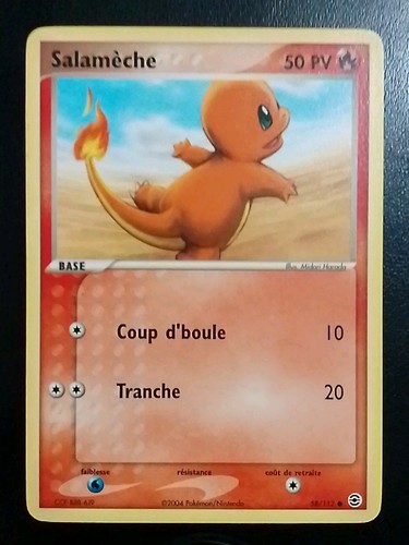 Carte pokémon salamèche - pokémon,