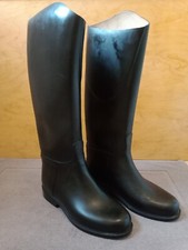 bottes  d'équitation caoutchouc Le Chameau doublées cuir 37 mollet 32 noires
