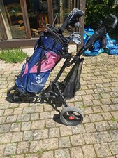 Chariot 3 roues Trolem one lock + kit bluegreen (6 clubs, tee) pour gaucher