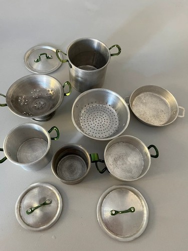 Dînette vintage aluminium - en,