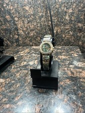 Vintage Spaltec Watch Women Gold Tone Abalone Stretch Band New Battery Working