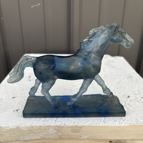 Vtg rare daum crystal trotter - crystal,