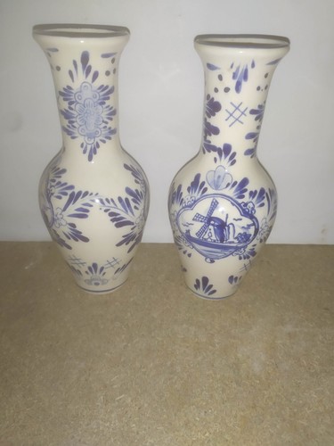Paire petits vases delft - paire,