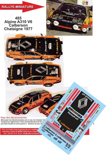 Decals ref 0485 renault - decals,