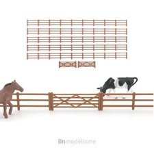 HO Clôture Ranch 1m, 1/87 H0 Barrière Pâture Vache Enclos Ferme Equestre Chevaux