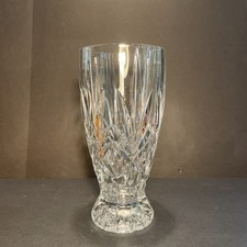 Lead Crystal Flower Vase Large 11.75" Tall FRANCE Cristal D’Arques Heavy 8lbs