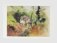 Lithographie de Ryton Cazenave, signée. Aquarelliste Fuxéen