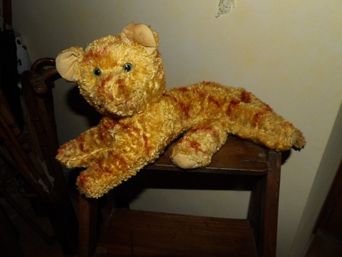 Antique tiger cat - , plush