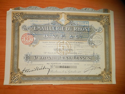 Ancienne action 100f - ancienne,