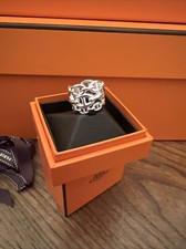 hermes ring 925 silver anchor chain ring size 057 (Hermes)